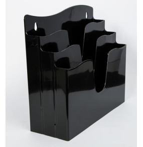 Organizador de documentos triplo dellocolor preto Dello