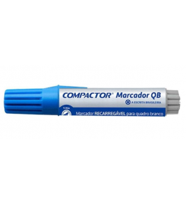 Marcador para quadro branco recarregável azul Compactor