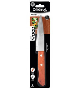 Faca inox 5 wood cabo madeira Diversos 01