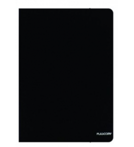 Pasta catalogo A4 dobravel preto com 10 envelopes cat10b Plascony
