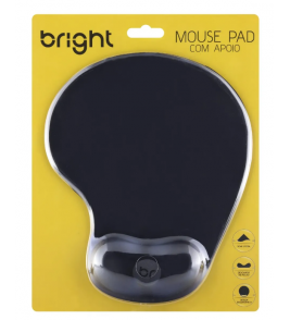 Pad mouse com apoio gel preto Bright