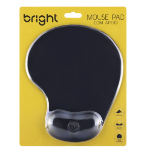Pad mouse com apoio gel preto Bright