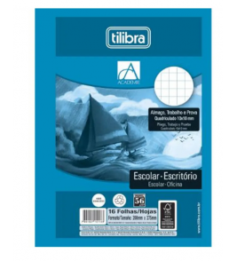 Papel quadriculado com 16 folhas (almaço) Tilibra