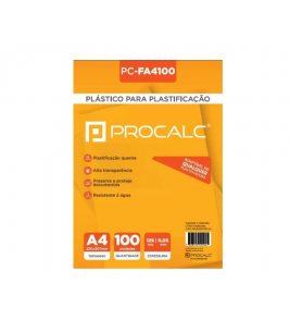 Plástico para plastificação polaseal 220x307mm 125 micras Procalc