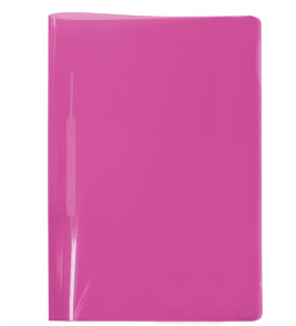 Pasta oficio fina com grampo rosa pink Delloplast 