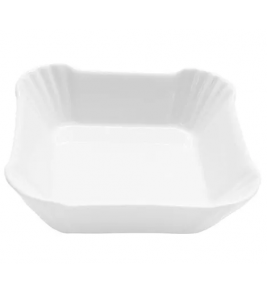 Petisqueira porcelana quadrada branca 12.7x8.3x3cm Hauskraft