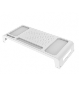 Suporte de mesa para monitor/notebook prime retangular branca Maxcril/Waleu