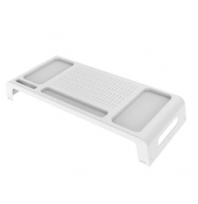 Suporte de mesa para monitor/notebook prime retangular branca Maxcril/Waleu