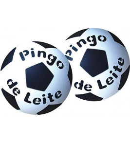 Bola futebol vinil leve pingo de leite Líder