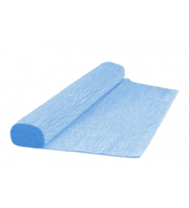 Papel crepom parafinado azul claro 48cmx2m crep Diversos