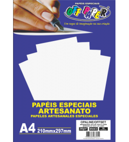 Papel a4 opaline branco 240gr 50 folhas Off Paper