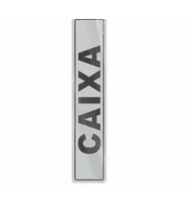Placa sinalizadora poliestireno 5x25cm (caixa)  