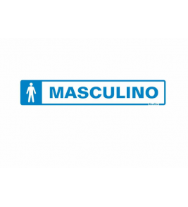 Placa sinalizadora polipropileno 5x25cm (Toilette Masculino) Sinalize