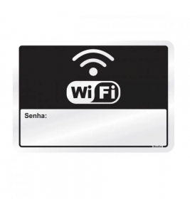 Placa sinalizadora alumínio 16x23 (wifi coloque a senha) Sinalize