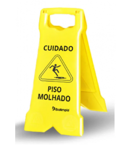 Cavalete de sinalização (piso molhado) Bralimpia