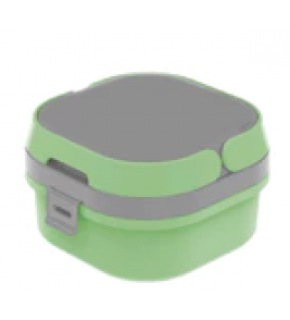 Pote marmita quadrada verde cinza 0.66l Plasvale