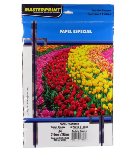 Papel a4 transfer tecido escuro 235g com 5 folhas Masterprint