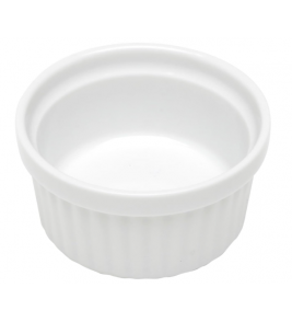 Petisqueira porcelanato redondo classic branco 6x4cm Lyor