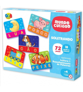 Quebra-cabeça soletrando 72 peças Ggb Plast