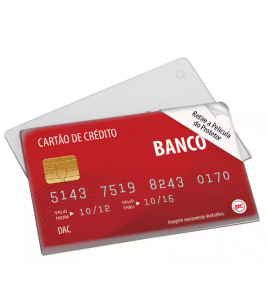 Porta documento para cartão acrílico cristal 88x55mm DAC