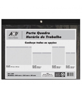 Pasta porta quadro de horário 305 preto ACP