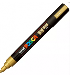 Marcador multifuncional posca pc-5m ouro prm Uni-Ball