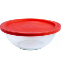 Pote redondo vidro round 3l com tampa plástica cores Vitazza