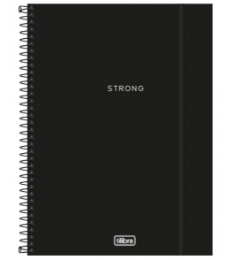 Caderno espiral capa dura 10 matérias 160 folhas neon preto universitário unid. Tilibra