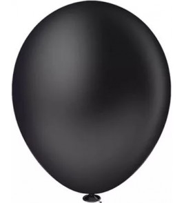 Balão liso 7 preto com 50 unidade Fest Ball