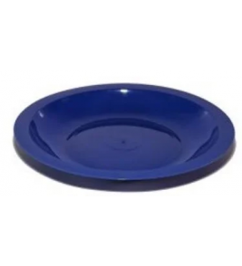 Prato plástico azul 3065 tipo merenda escolar Kit merenda