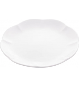 Prato sobremesa porcelana wave branco 20cm Lyor