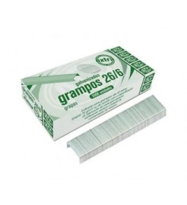 Grampo 26/6 galvanizados caixa com 5000 para 20 folhas Acc