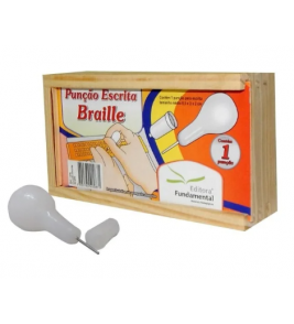 Punção escrita braille mdf Fundamental Brinquedos