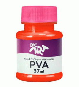 Tinta para artesanato pva fosca vermelho vivo 37ml Dac