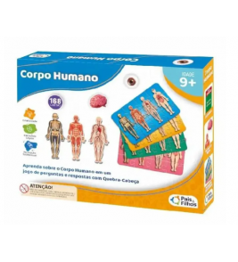 Quebra-cabeça corpo humano 168 peças Pais e Filhos