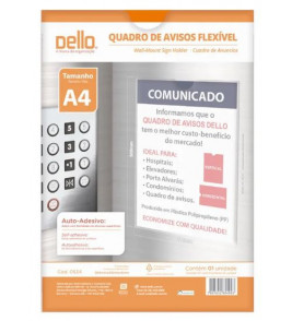Suporte para aviso a4 transparente quadro multi Dello
