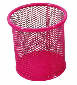 Porta caneta lápis redondo aramado rosa Kit