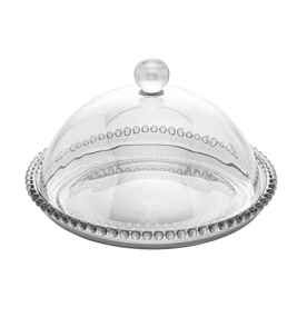 Queijeira cristal pearl 20x12cm Wolff