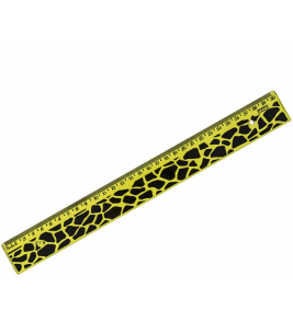 Régua 30cm plástica new line animal print  Waleu