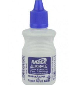  Tinta para carimbo automático azul 40ml Radex