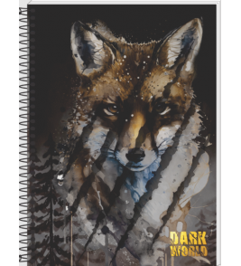 Caderno espiral capa dura 10 matérias 160 folhas dark world universitário 3B