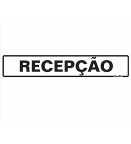 Placa sinalizadora poliestireno 5x25cm (Recepção) Sinalize