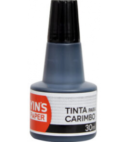 Tinta para carimbeira preta 30ml Yins Paper