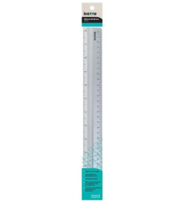 Régua 30cm alumínio metálica Bazze