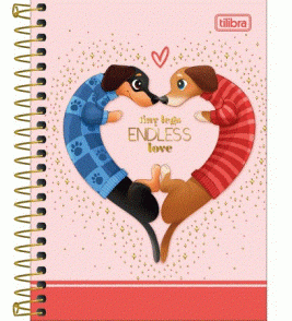 Caderneta espiral capa dura 1/8 80 folhas brownie Tilibra