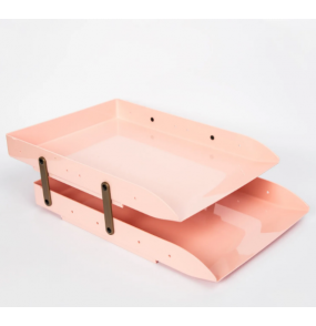 Caixa para correspondência dupla rosa pastel Dello