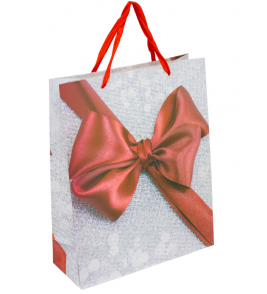 Sacola para presente laço 32x26x10 estampas diversas Yins Paper