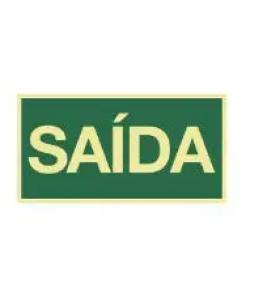Placa sinalizadora fotoluminescente 30x15 (saída) Sinalize 