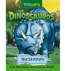Livro história mini dinossauros triceratopo 16 páginas Ciranda Cultural