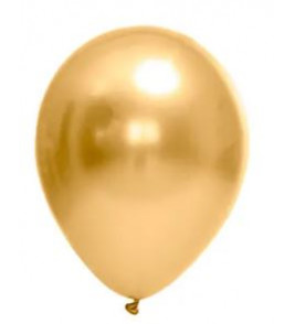 Balão liso 9 cromado ouro com 26 unidade Fest Ball